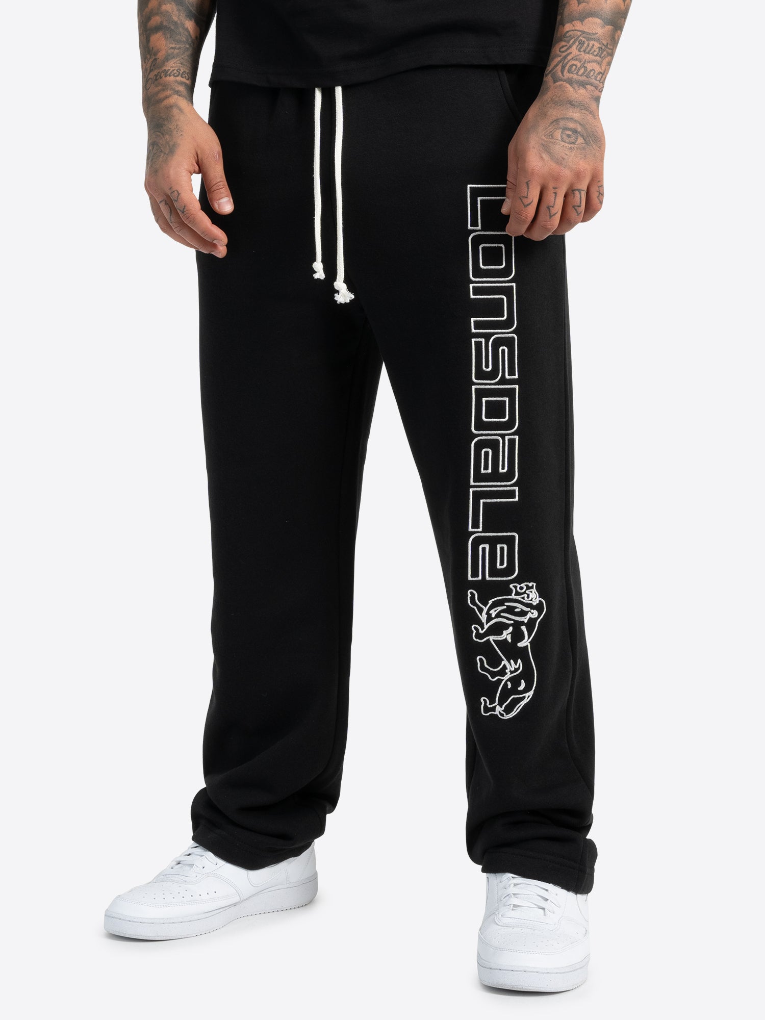 Lonsdale Stonesfield Jogginghose Herren Schwarz normale Passform