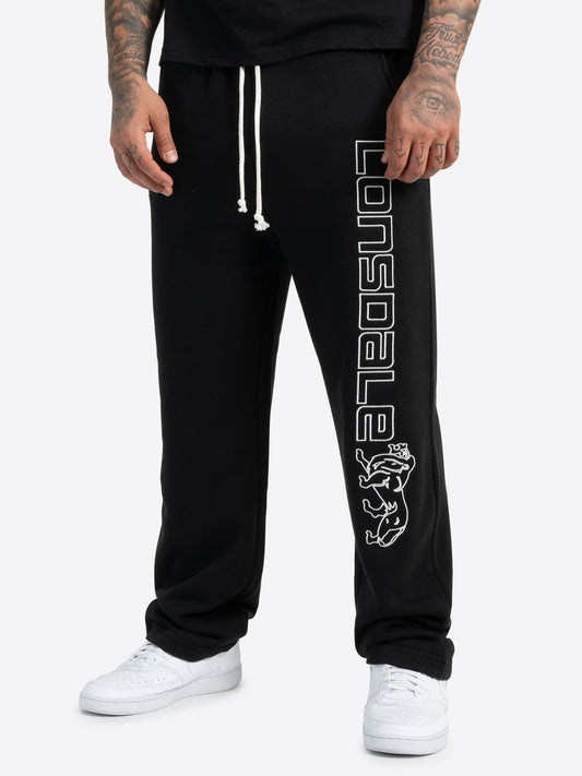 Lonsdale Stonesfield Jogginghose Herren Schwarz normale Passform