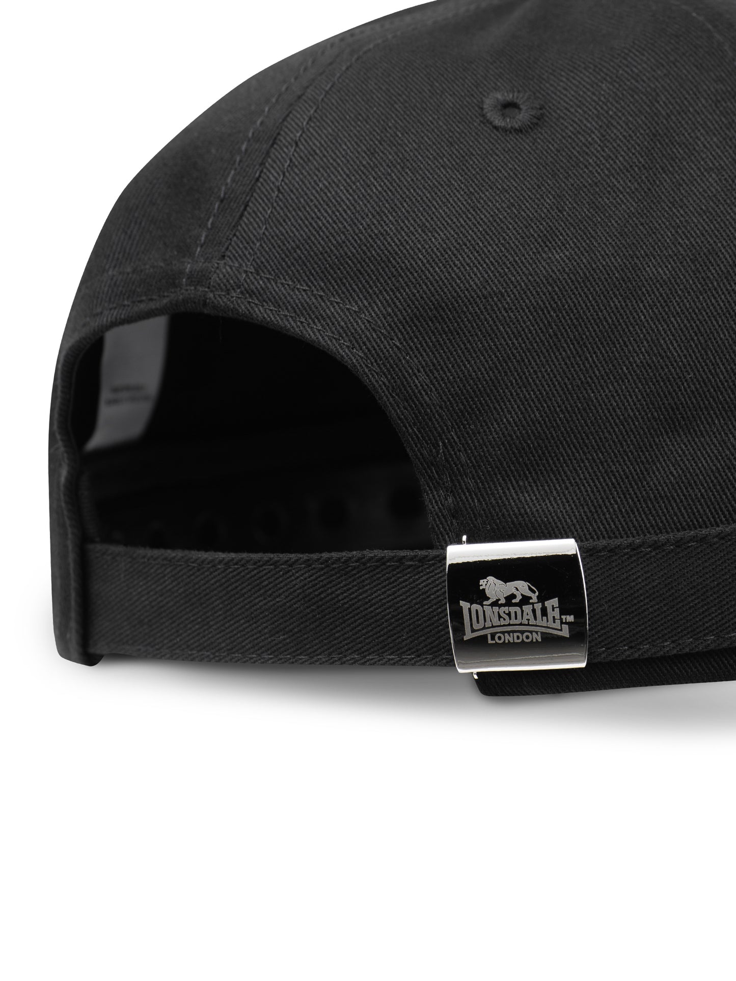 Schwarze LONSDALE Kappe aus Baumwolle mit Logo-Stickerei