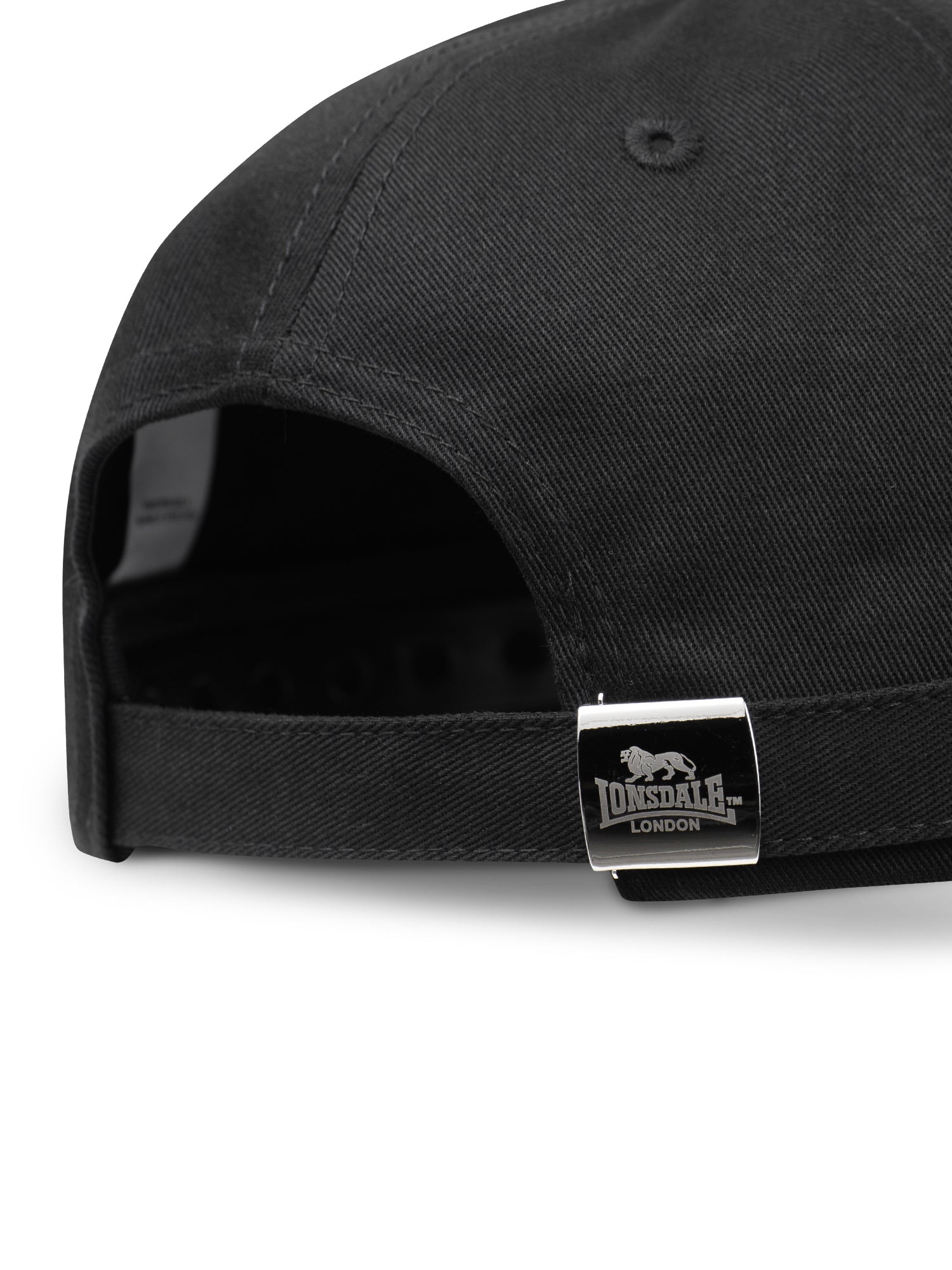 Schwarze LONSDALE Kappe aus Baumwolle mit Logo-Stickerei