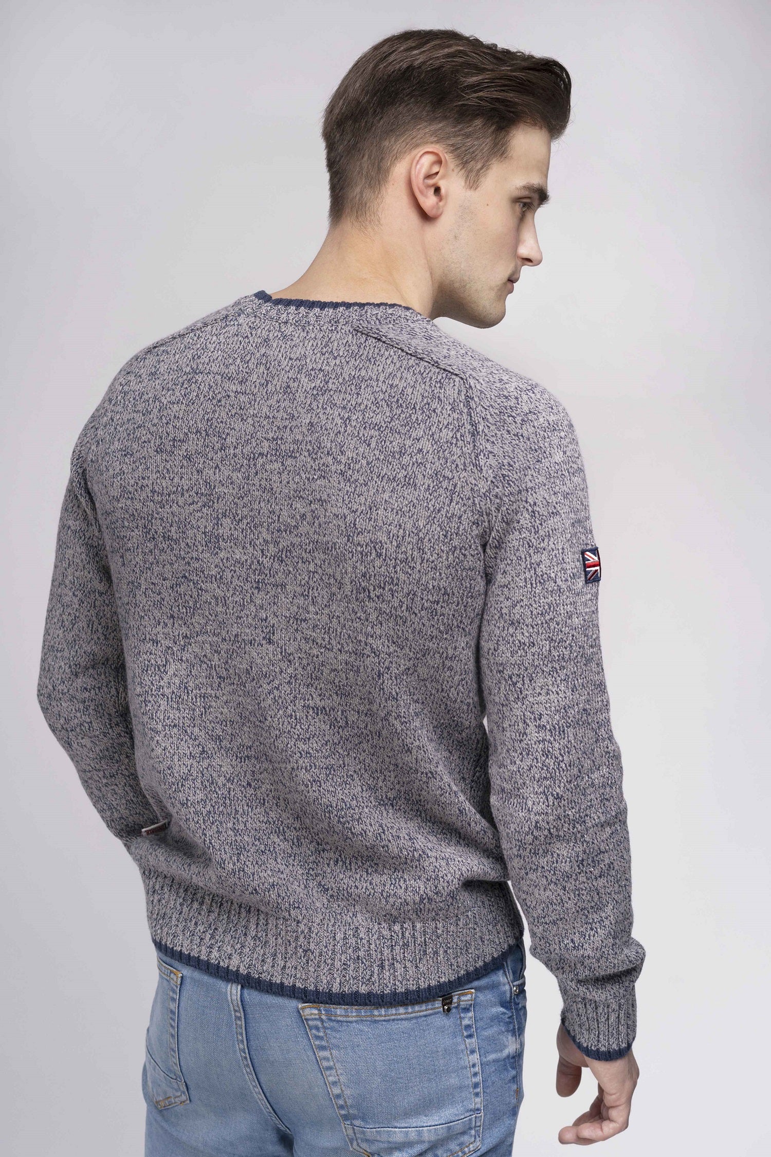 Lonsdale 114704 Borden Strickpullover Hellgrau