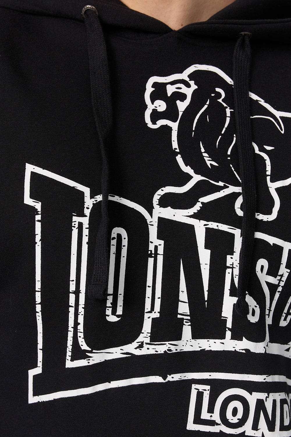 Lonsdale 114940 Tadley Kapuzensweatshirt Schwarz