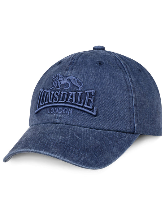 Lonsdale Kappe in Washed Navy – Blaue Vintage Cap aus Baumwolle.