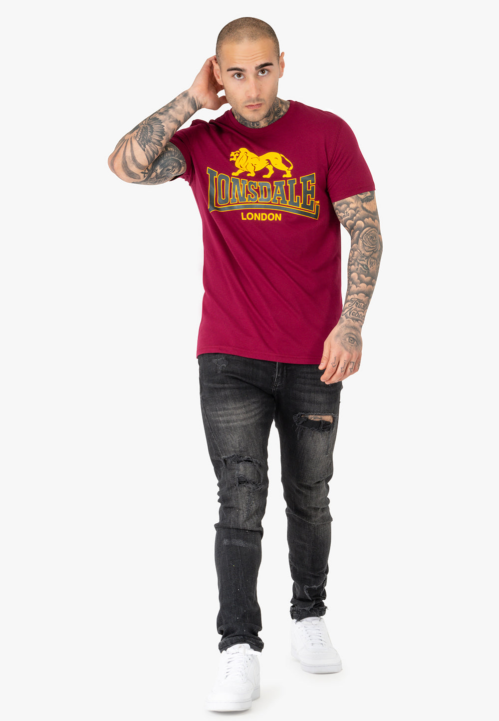 Lonsdale T-Shirt mit zweifarbigem Logodruck