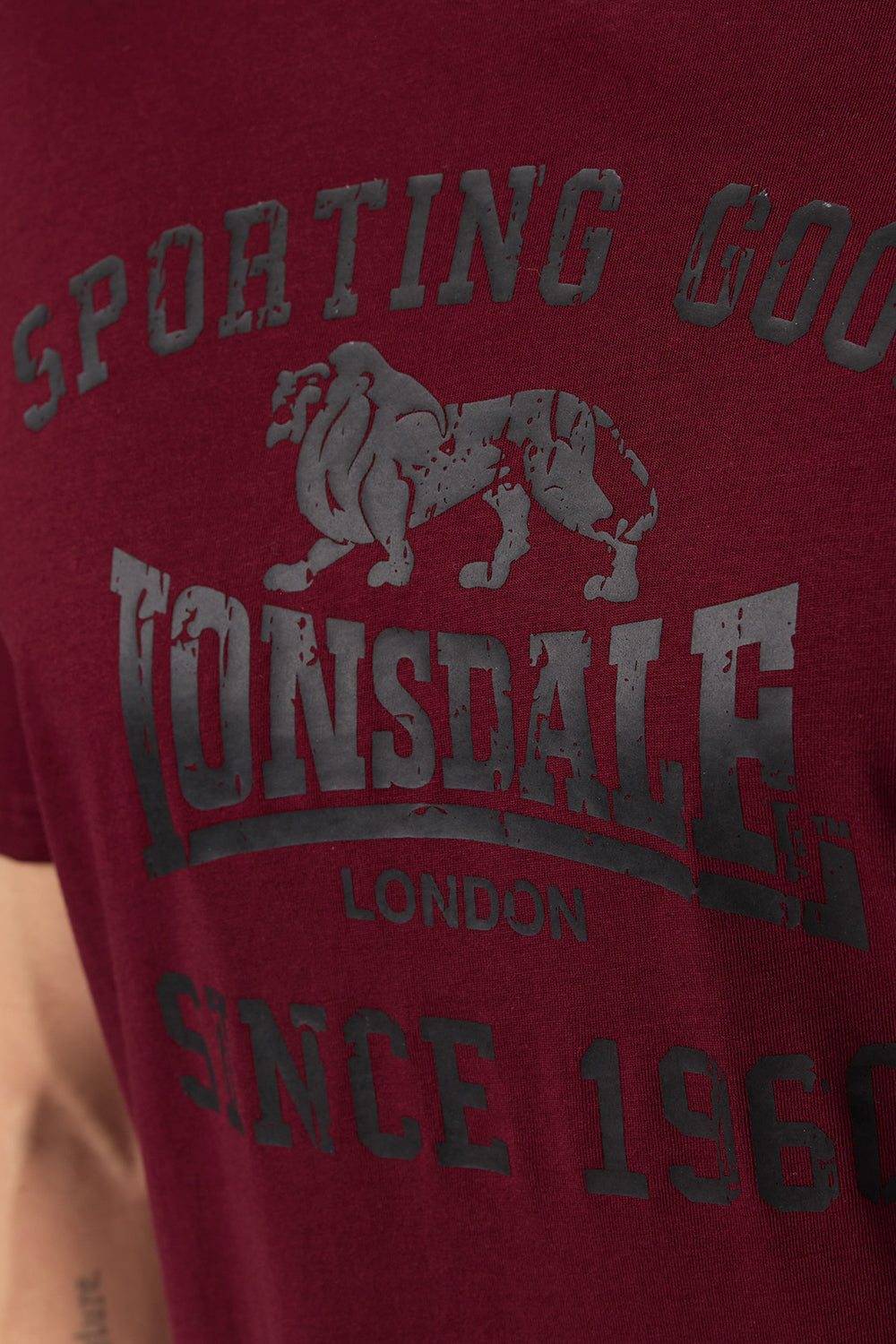 Lonsdale 115086 Torbay Doppelpack T-Shirt - Schwarz/Oxblood