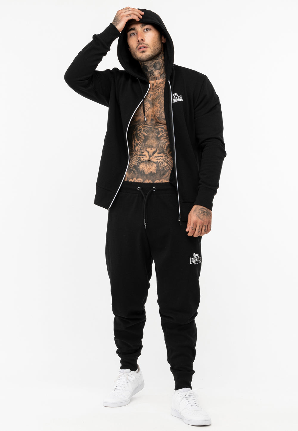 Lonsdale 116068 Rottingean Jogginganzug Schwarz