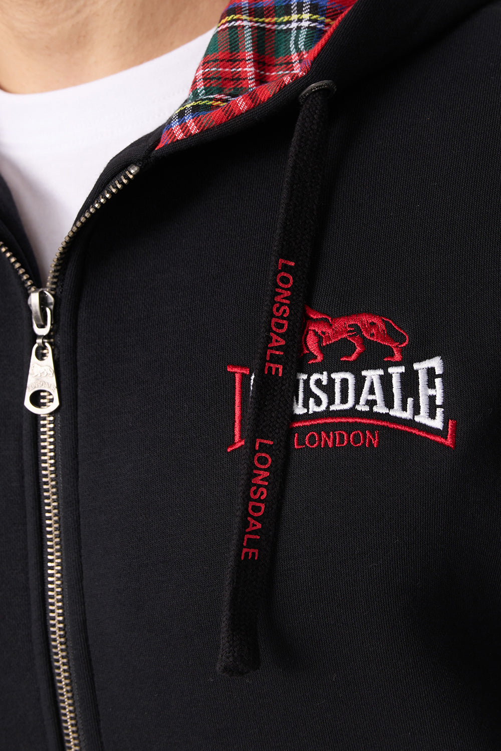 Lonsdale 117011 Lancaster Kapuzensweatjacke Schwarz