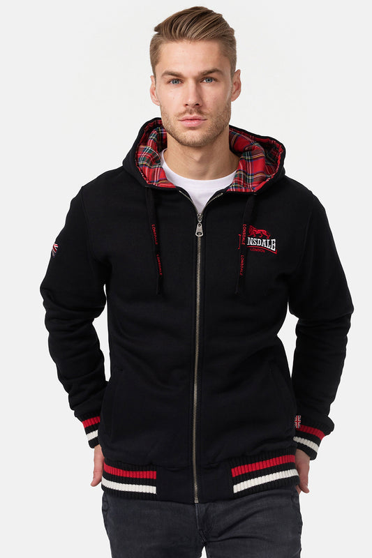 Lonsdale 117011 Lancaster Kapuzensweatjacke Schwarz