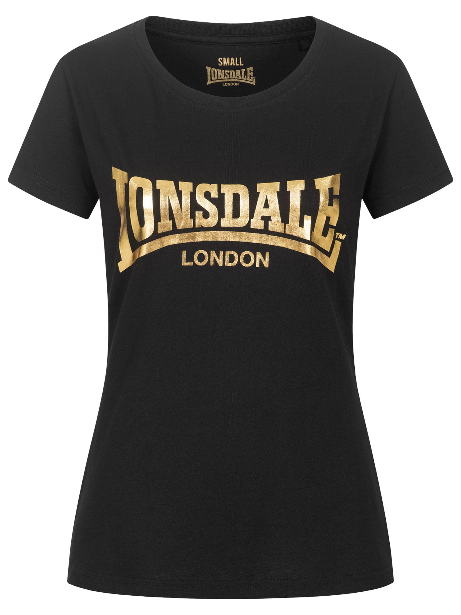 Lonsdale London 117020 Ladies Cartmel T-Shirt Schwarz/Gold
