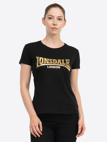 Lonsdale 117020 Ladies Cartmel T-Shirt Schwarz/Gold