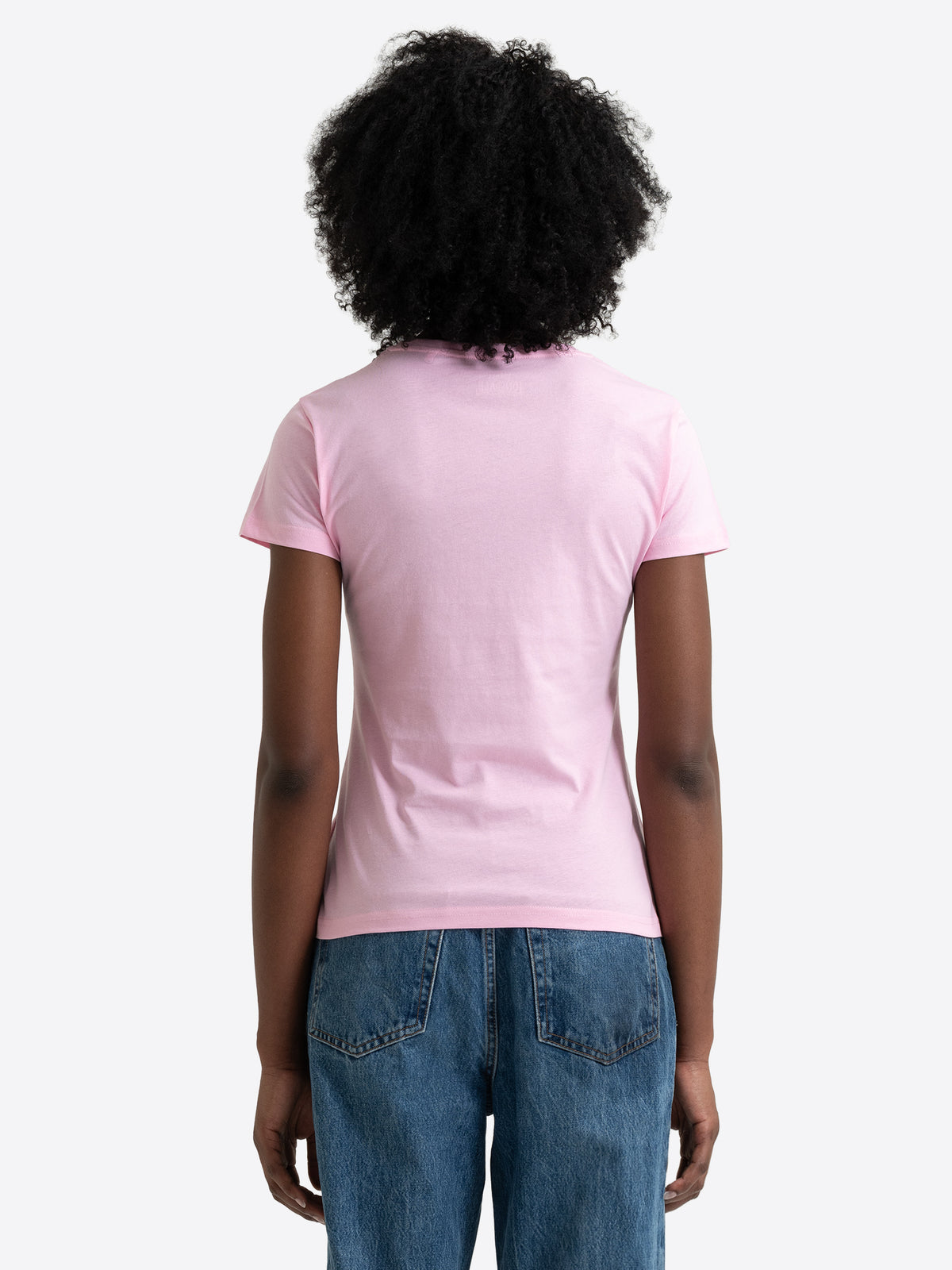 Rosa Lonsdale Damen T-Shirt von hinten