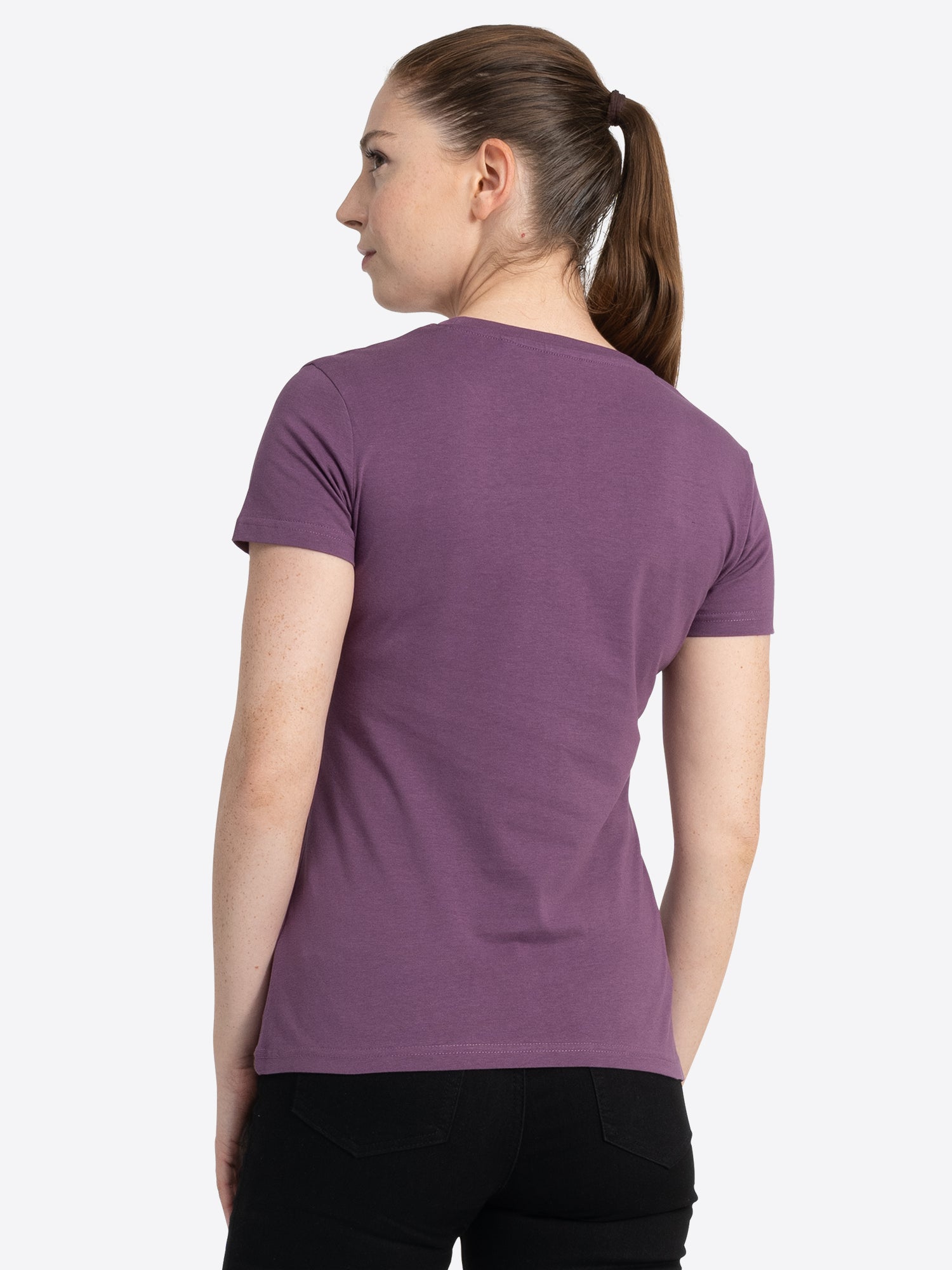 Lonsdale London 117020 Ladies Cartmel T-Shirt Aubergine