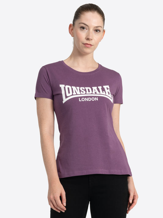 Lonsdale London 117020 Ladies Cartmel T-Shirt Aubergine