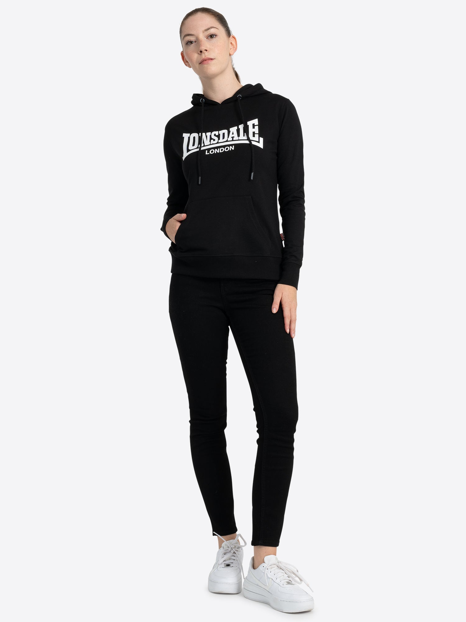 Lonsdale London 117023  Ladies Flookburgh Kapuzensweatshirt Schwarz