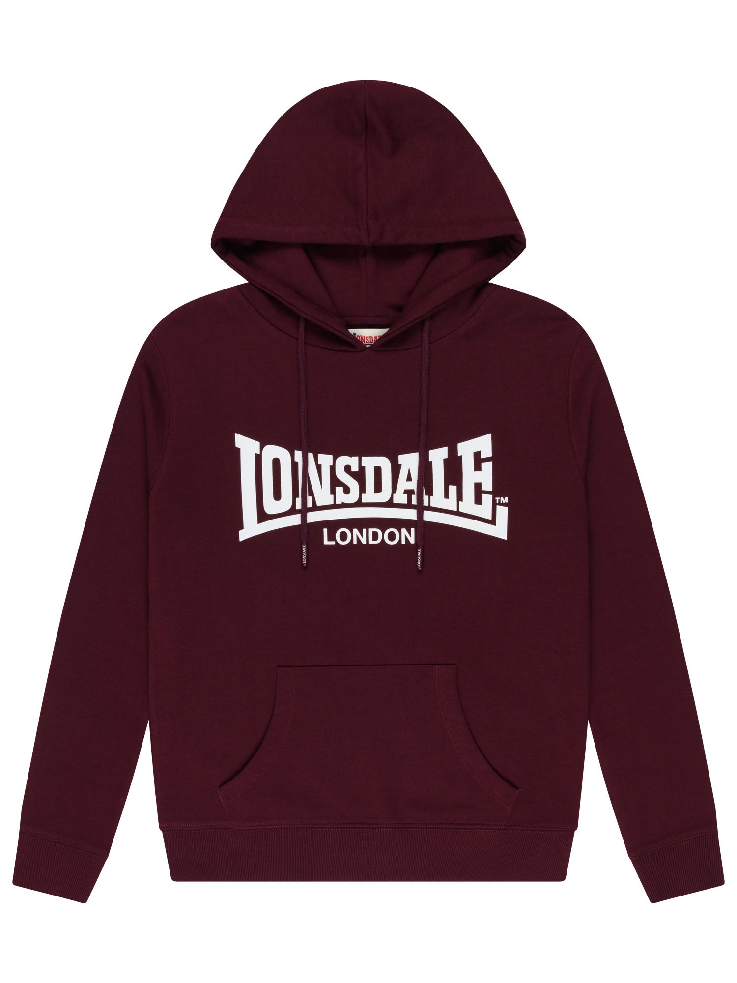 Calk 3D-Gummidruck-Logoprint auf Lonsdale Damenpullover in Oxblood