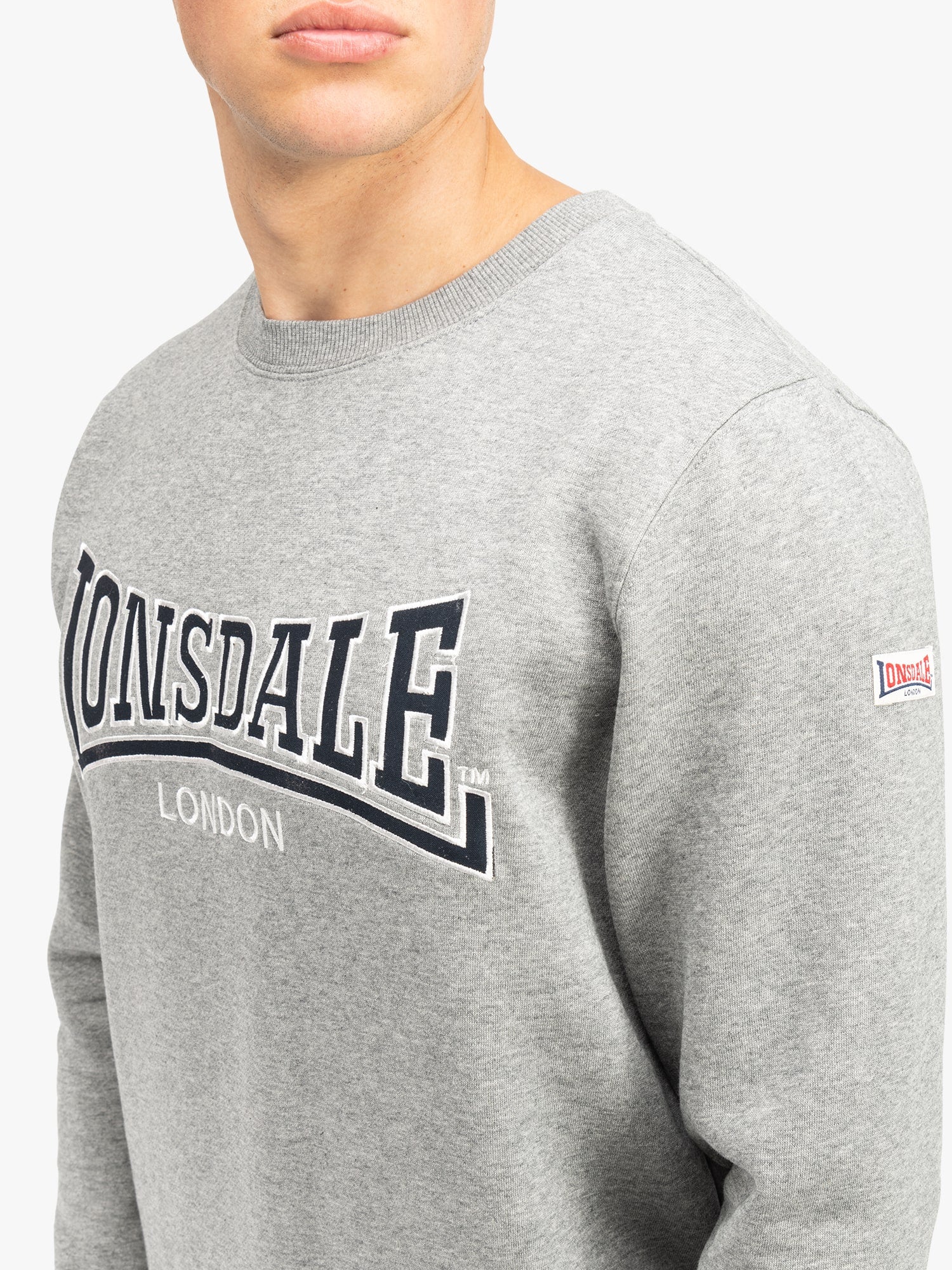 Lonsdale 117029 LP 181 Berger Sweatshirt Marl Grey