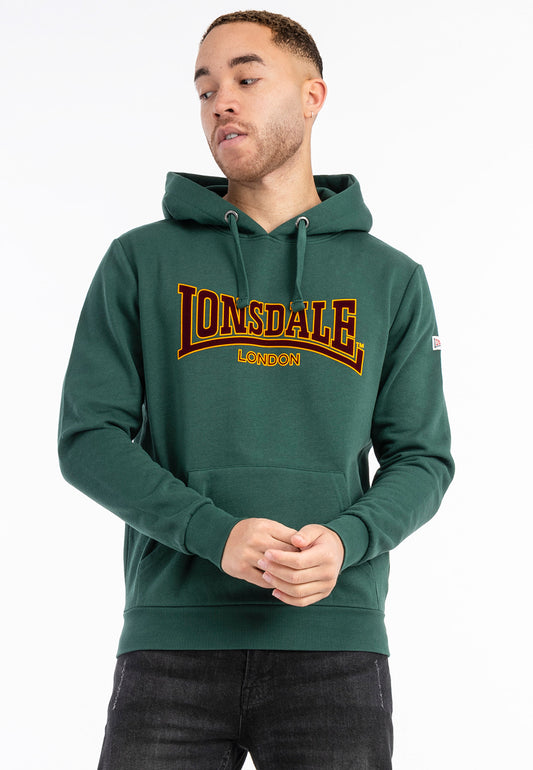 Lonsdale Kapuzensweatshirt in klassischem Design mit Frontprint, Kängurutasche und verstellbarer Kapuze – sportlich-lässig und bequem