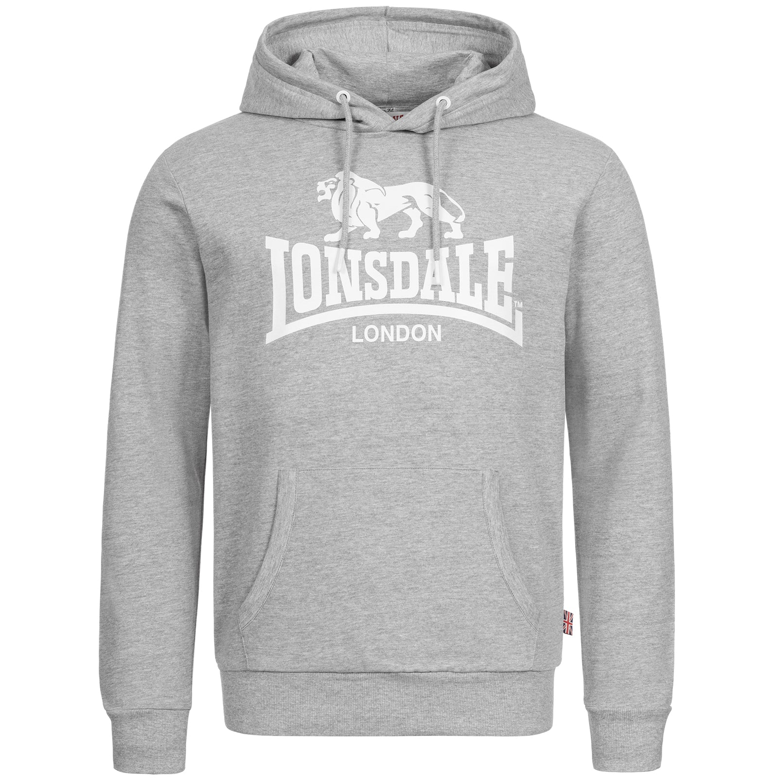 Lonsdale 117033 Fremington Hoodie Marl Grey