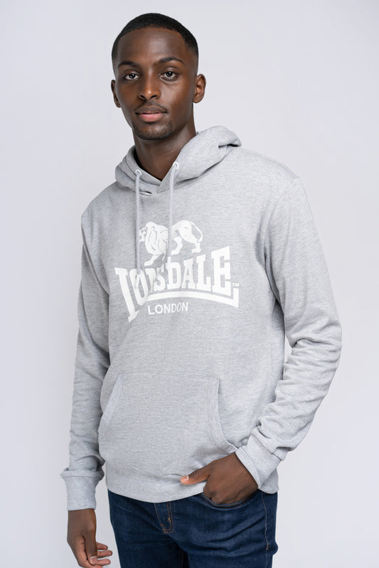 Lonsdale 117033 Fremington Hoodie Marl Grey