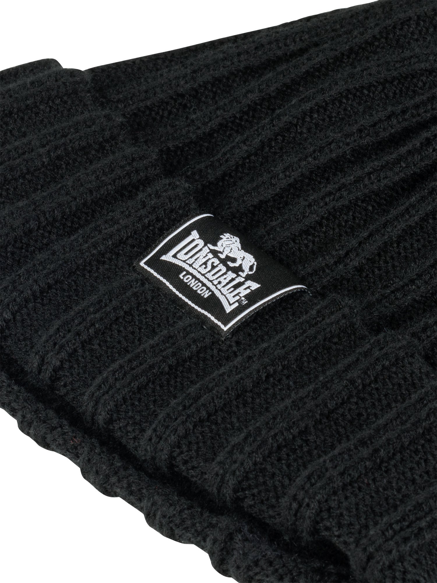Lonsdale 117042 Acomb Unisex Set Mütze Schal & Handschuhe Schwarz