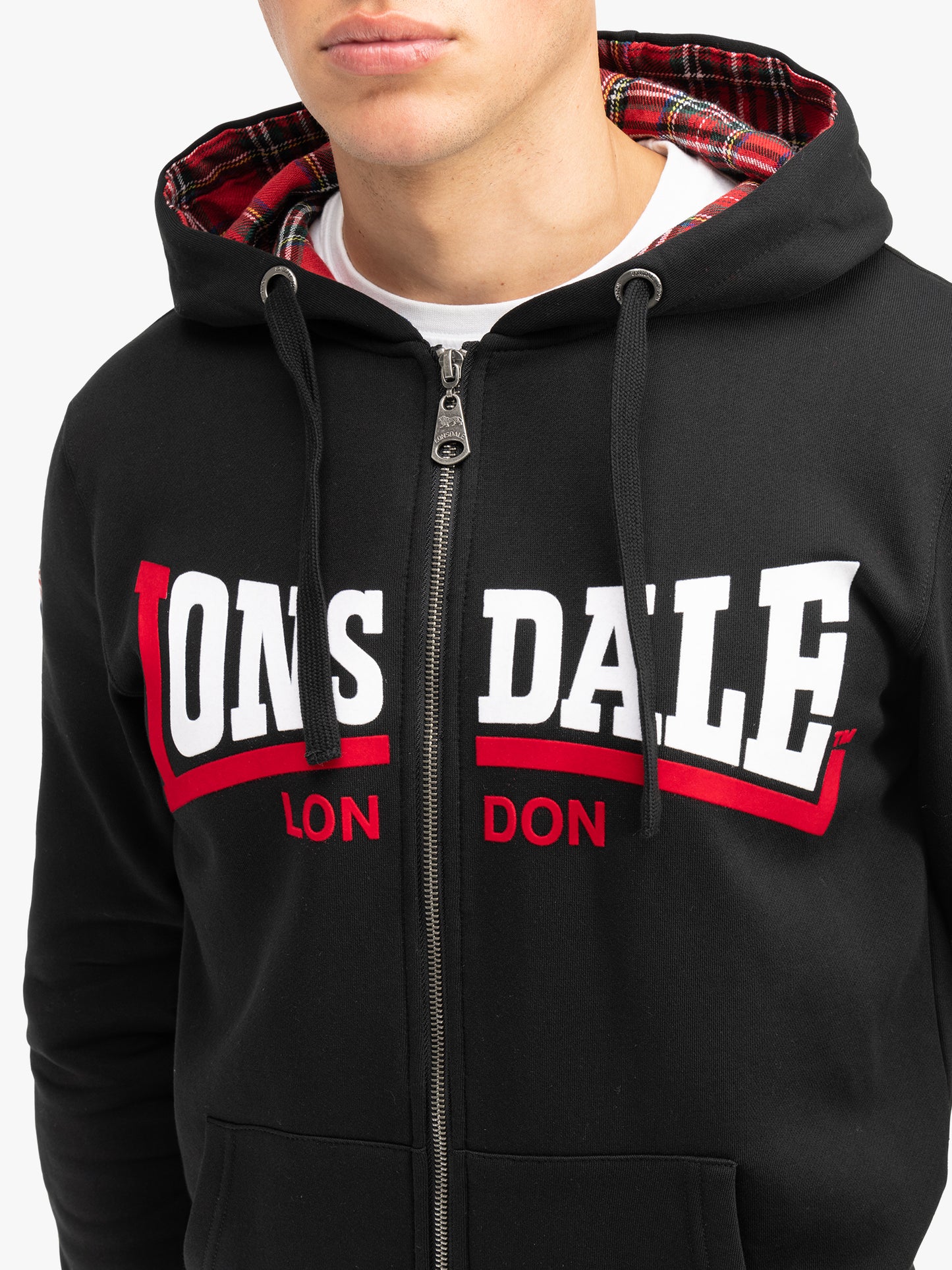 Lonsdale 117081 Nateby Kapuzensweatjacke Schwarz