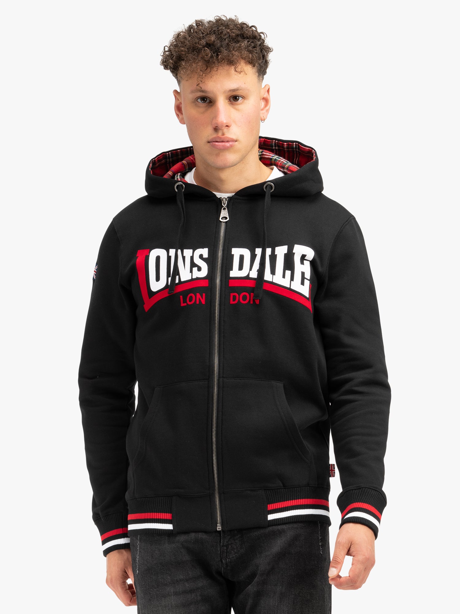 Lonsdale 117081 Nateby Kapuzensweatjacke Schwarz