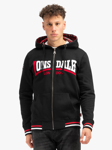 Lonsdale 117081 Nateby Kapuzensweatjacke Schwarz