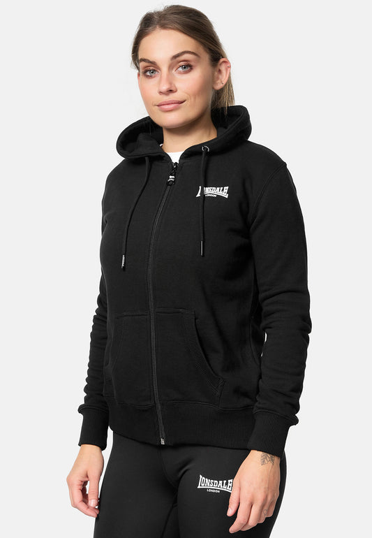 Lonsdale London 117084 Ladies Calder Vale Kapuzensweatjacke Schwarz