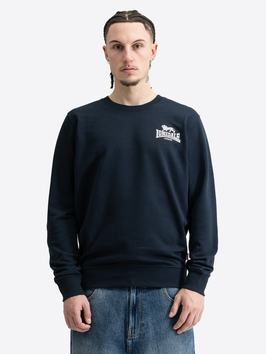 Lonsdale London Sweatshirt für Herren in Navy, Slim Fit Schnitt mit Rundhals.