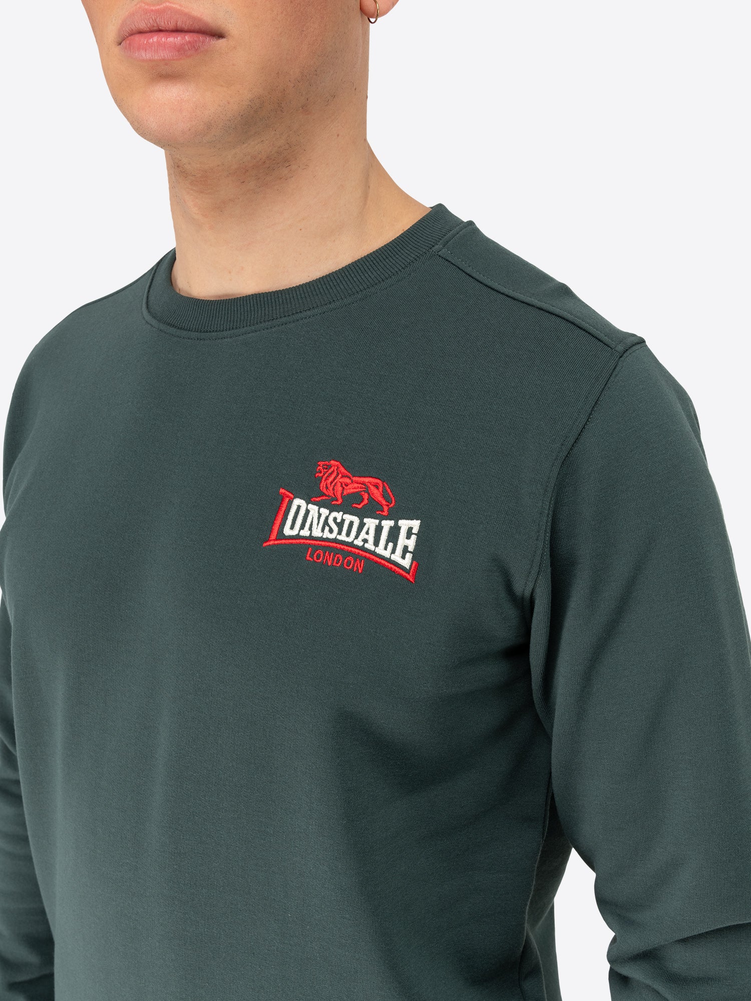Lonsdale 117136 Lympstone Sweatshirt Grün