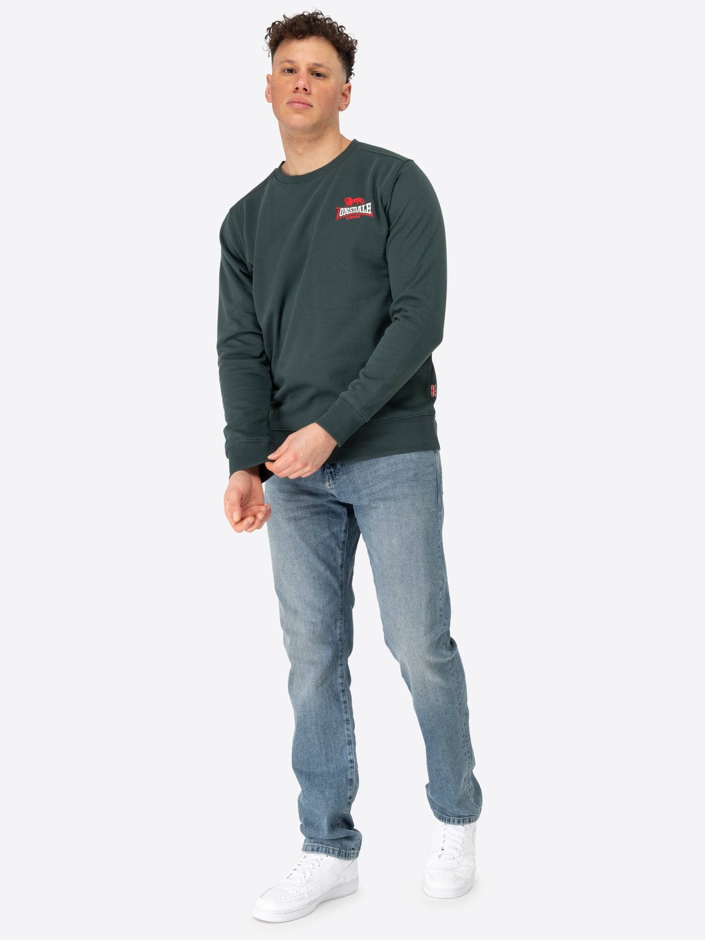 Lonsdale 117136 Lympstone Sweatshirt Grün