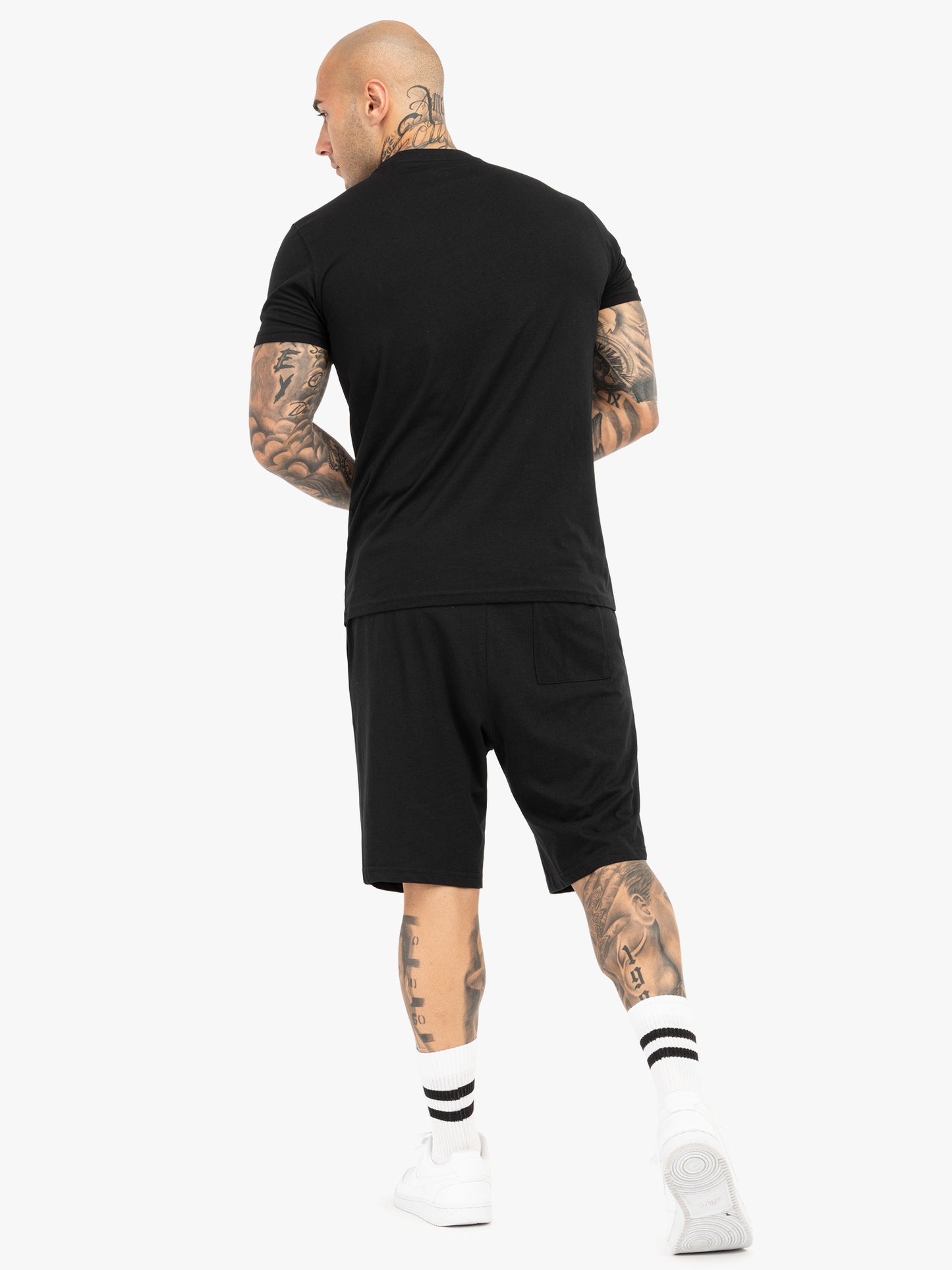 Lonsdale Herren T-Shirt- & Shorts-Set Schwarz/Weiss