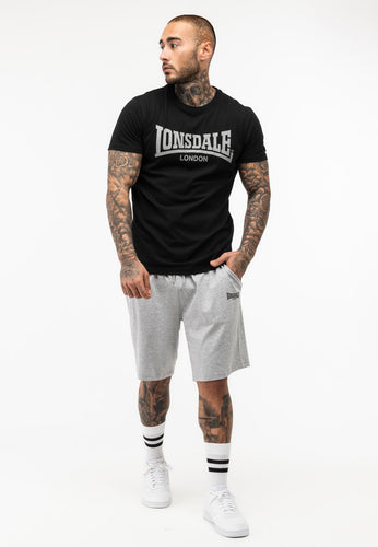Lonsdale 117193 Moy Trainingsanzug Schwarz/ Marl Grey