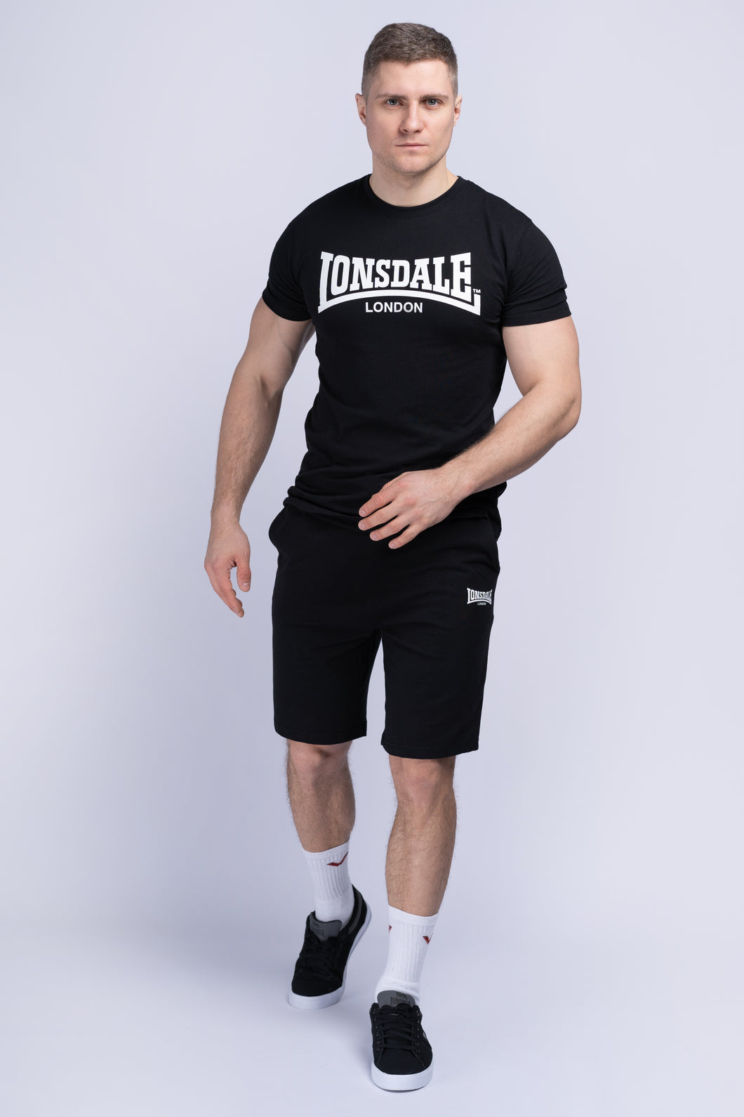 Lonsdale 117193 Moy Trainingsanzug Schwarz