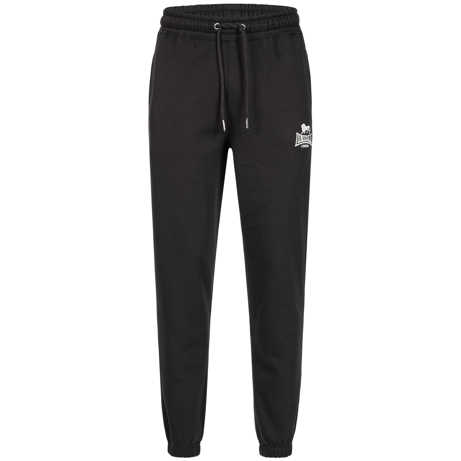 Lonsdale Herren Jogginghose in normaler Passform mit Logo-Stickerei, elastischem Bund und Kordelzug aus Baumwollmix.