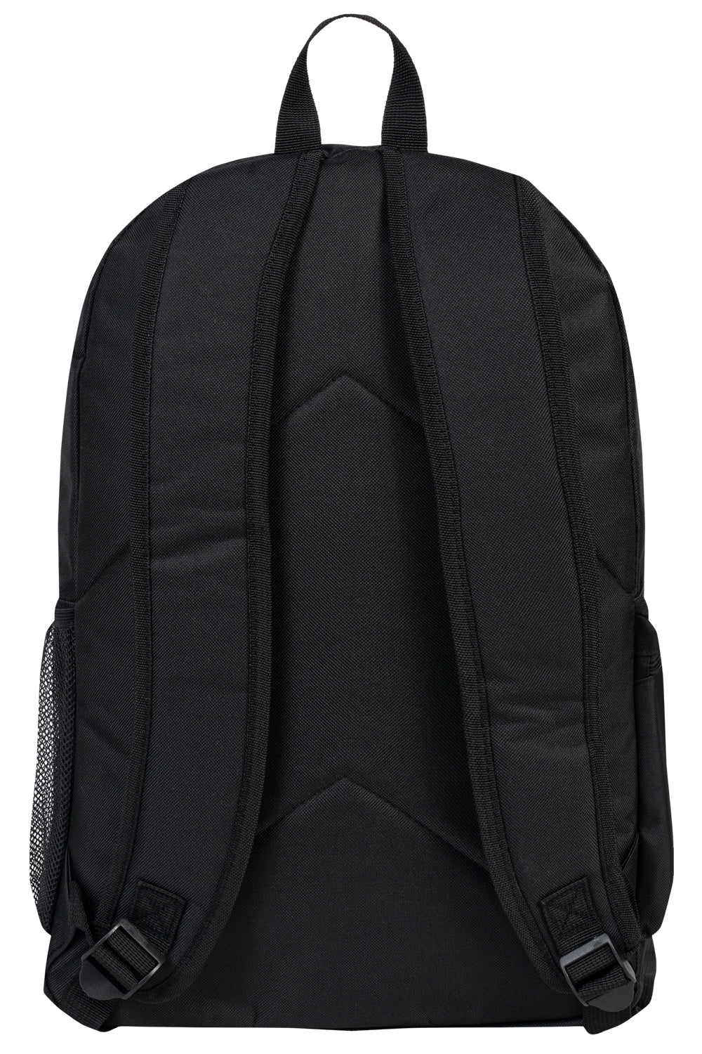Schwarzer Lonsdale Rucksack mit weissem Logo-Print – sportlicher Tagesrucksack für Freizeit und Schule mit gepolsterten Trägern.
