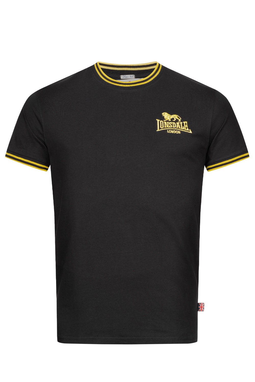 Lonsdale 117219 Ducansby T-Shirt Schwarz/Gelb