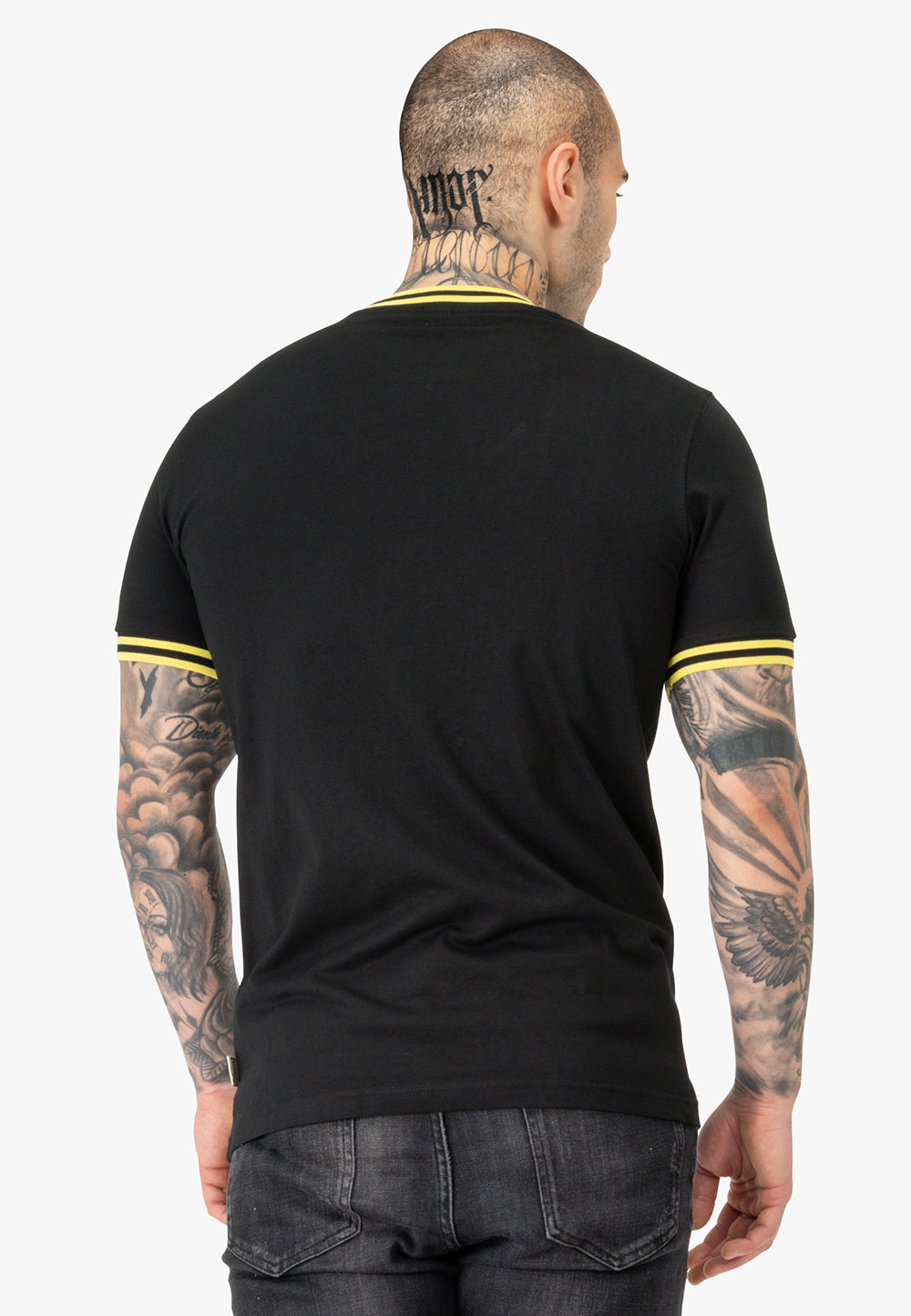 Lonsdale 117219 Ducansby T-Shirt Schwarz/Gelb