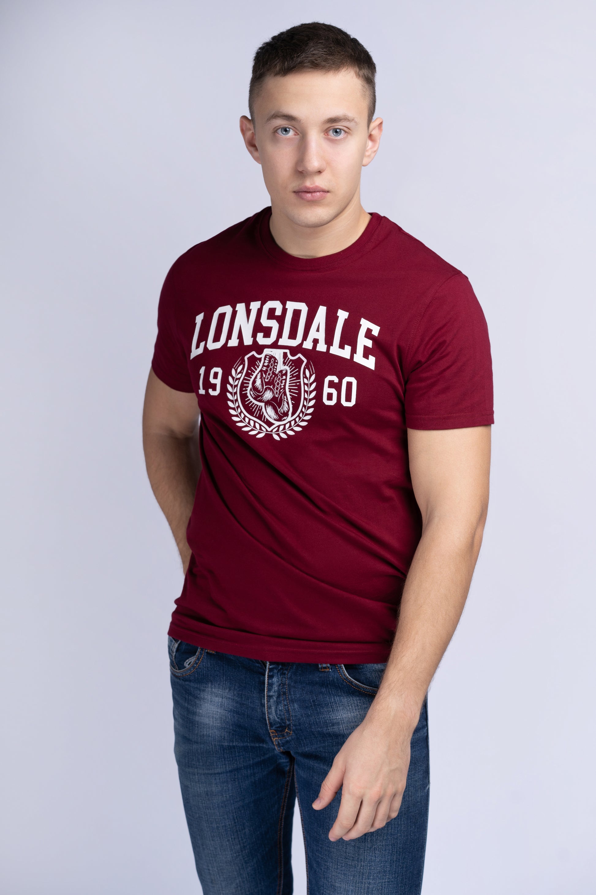 Lonsdale 117223 Staxigoe T-Shirt Oxblood