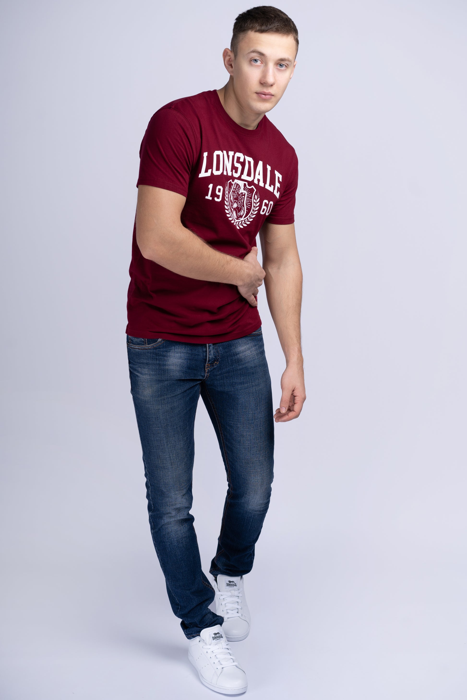 Lonsdale 117223 Staxigoe T-Shirt Oxblood