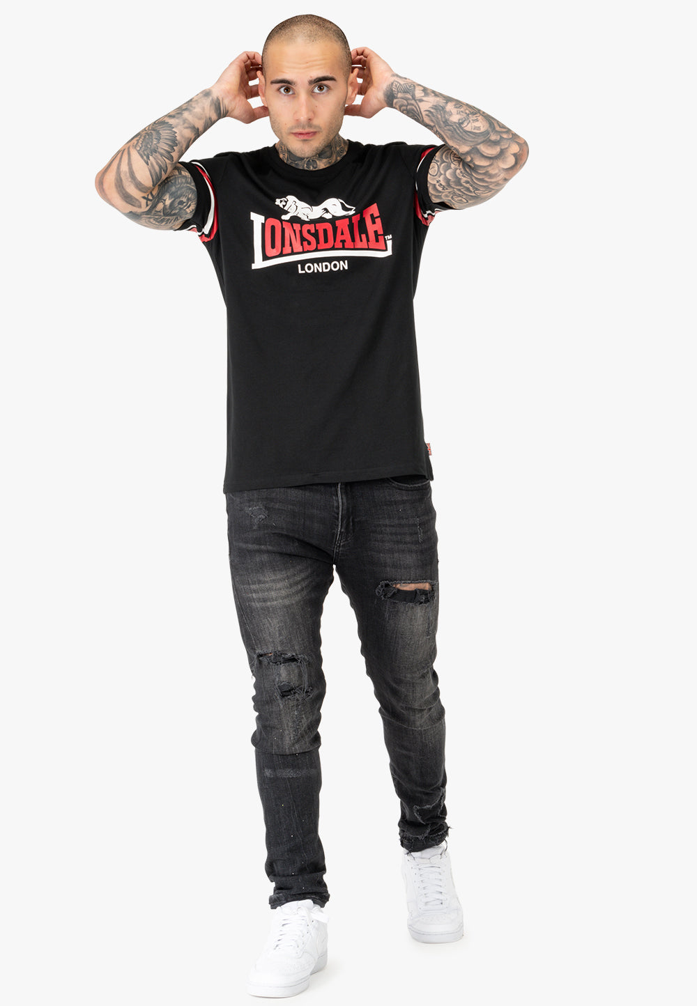 Lonsdale 117225 Hempriggs T-Shirt Schwarz