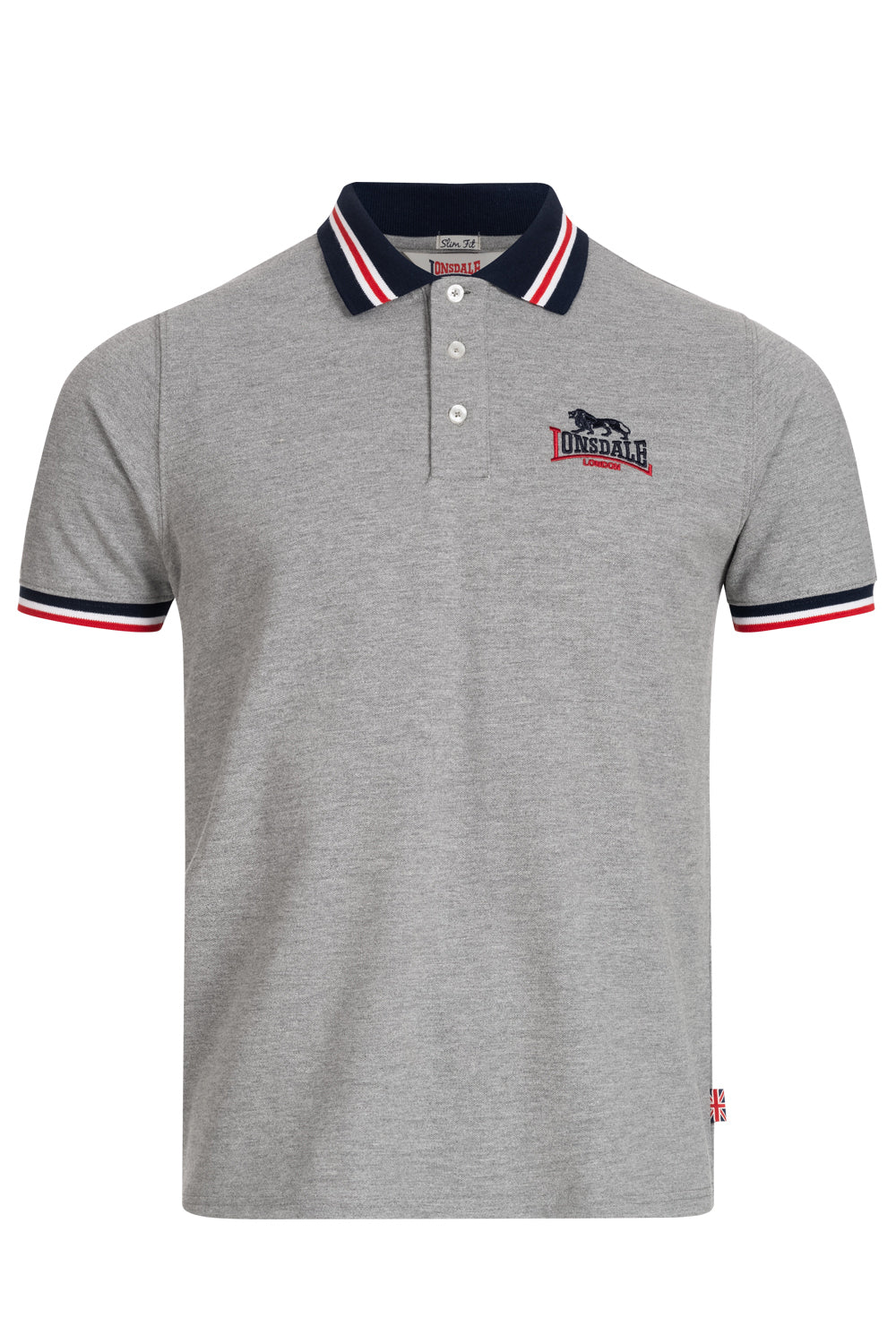 Lonsdale Poloshirt mit klassischem Kragen und Knopfleiste, aus Baumwoll-Piqué, mit gesticktem Lonsdale-Logo auf der Brust.