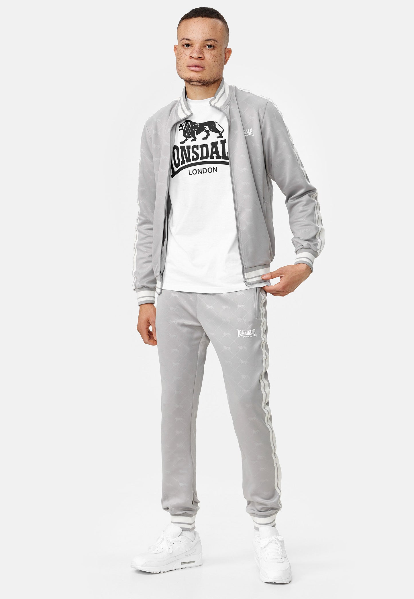 Lonsdale 117277 Ashwell Jogginganzug Grau
