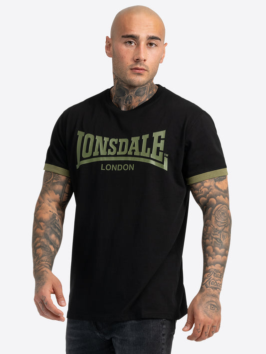 Lonsdale 117308  Townhead T-Shirt Schwarz