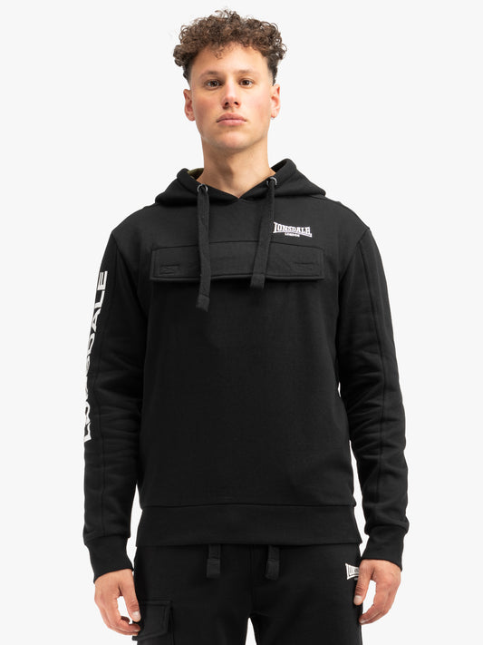 Lonsdale 117309 Rushen Kapuzensweatshirt Schwarz