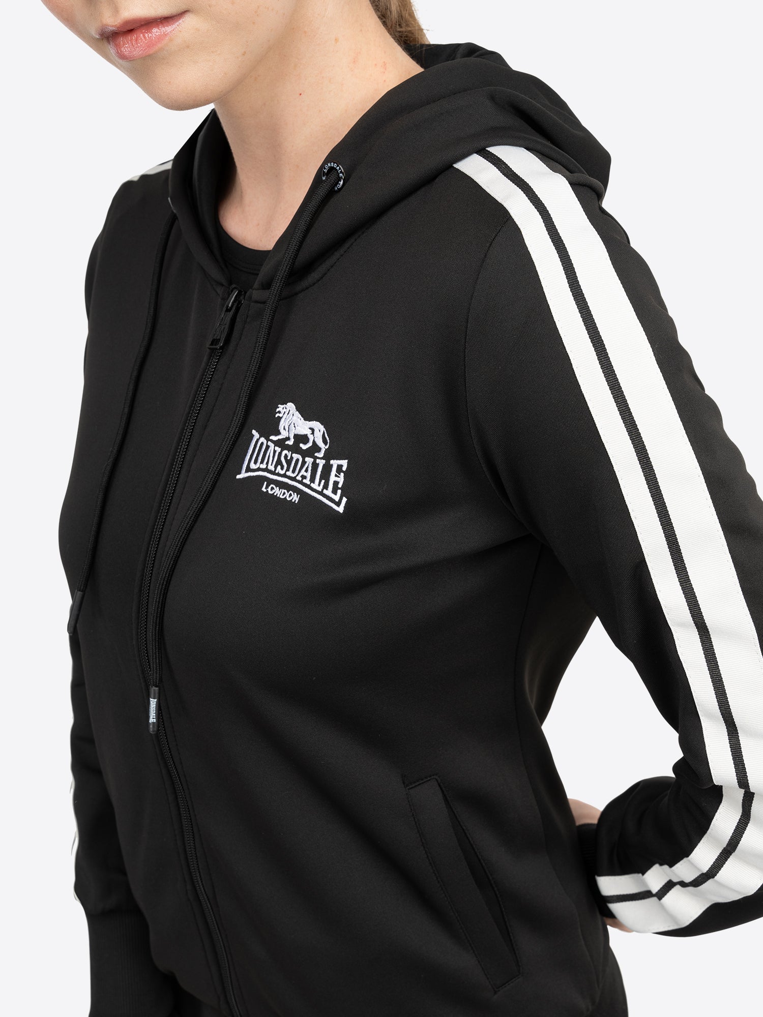 Lonsdale London 117326 Ladies Bromley Trainingsanzug Schwarz