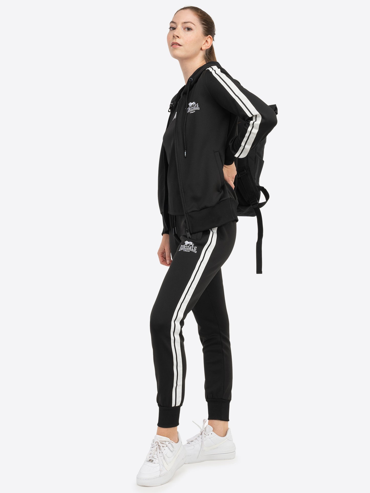 Lonsdale London 117326 Ladies Bromley Trainingsanzug Schwarz