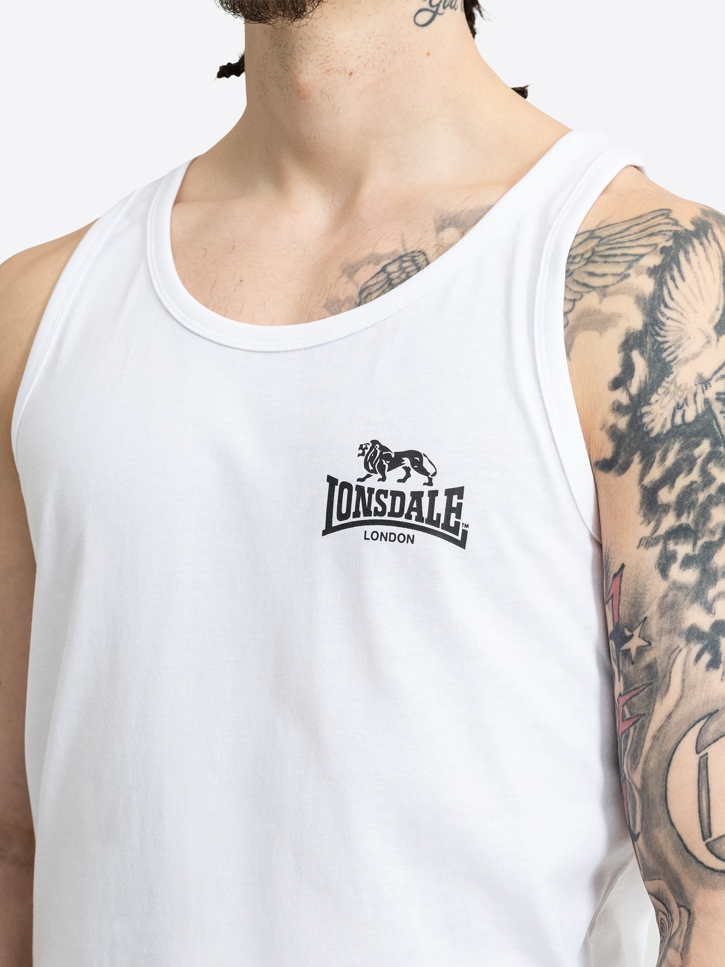 Lonsdale Tank Top Weiss – Logo Print Brust