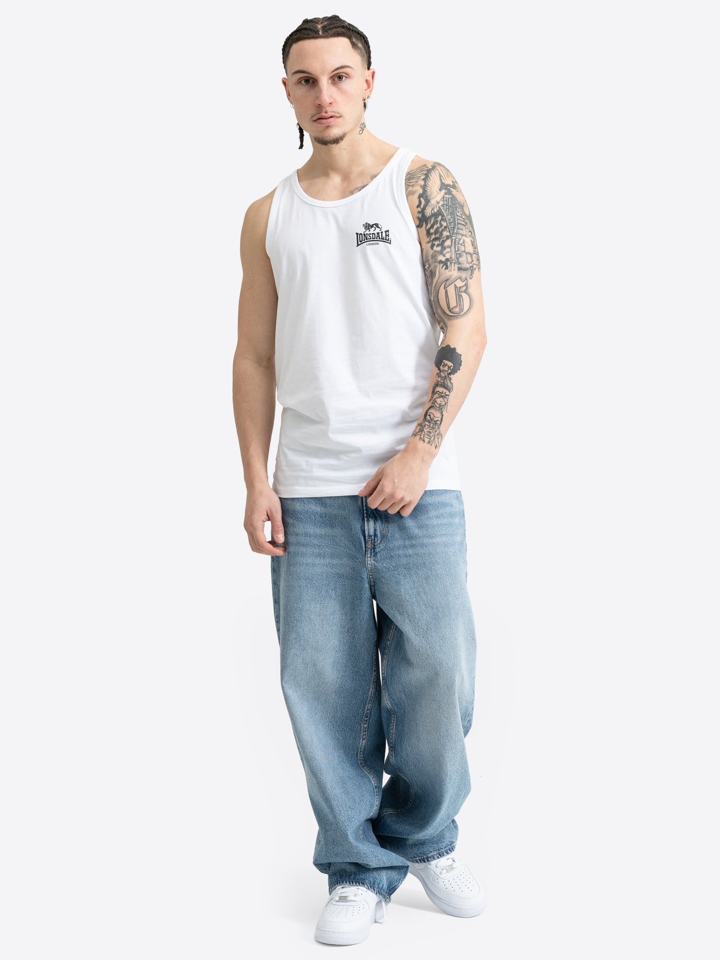  Lonsdale Singlet Wess – Herren Achselshirt Slim Fit