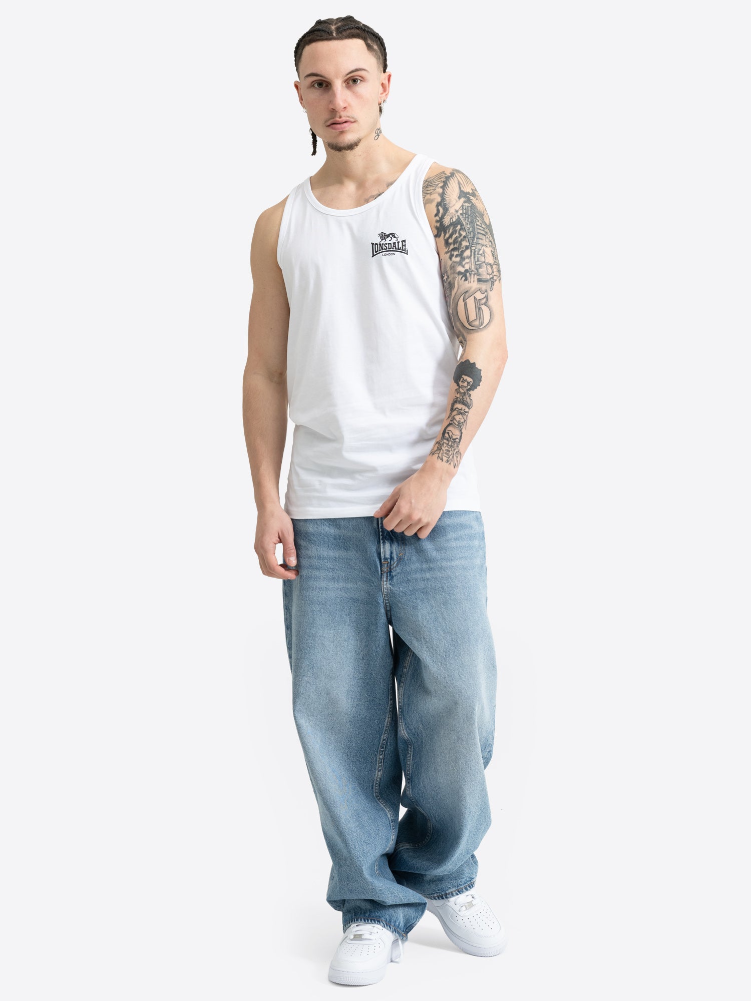  Lonsdale Singlet Wess – Herren Achselshirt Slim Fit